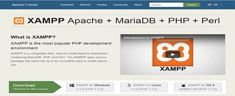 برنامج xampp