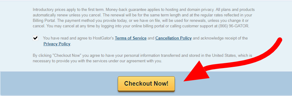 checkout now hostgator