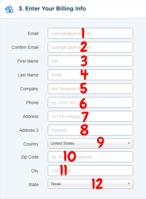معلومات الدفع الخاصة بك